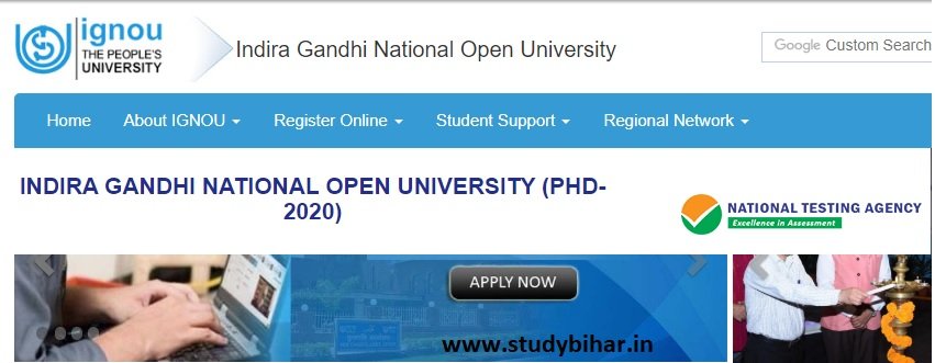 ignou phd online apply