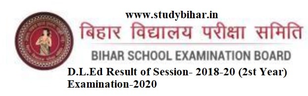 Download- D.L.Ed Result (2018-20) Second Year Exam-2020