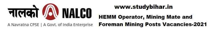 Apply- HEMM Operator, Mining Mate and Foreman Mining in NALCO