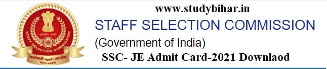 Download Admit Card for Junior Engineer (JE) Examination-2021