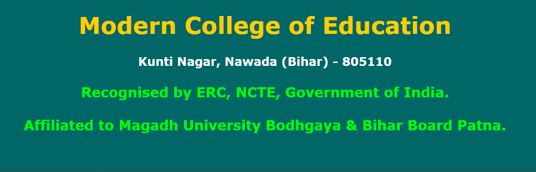 Modern College of Education, Kunti Nagar, Nawada, BIHAR